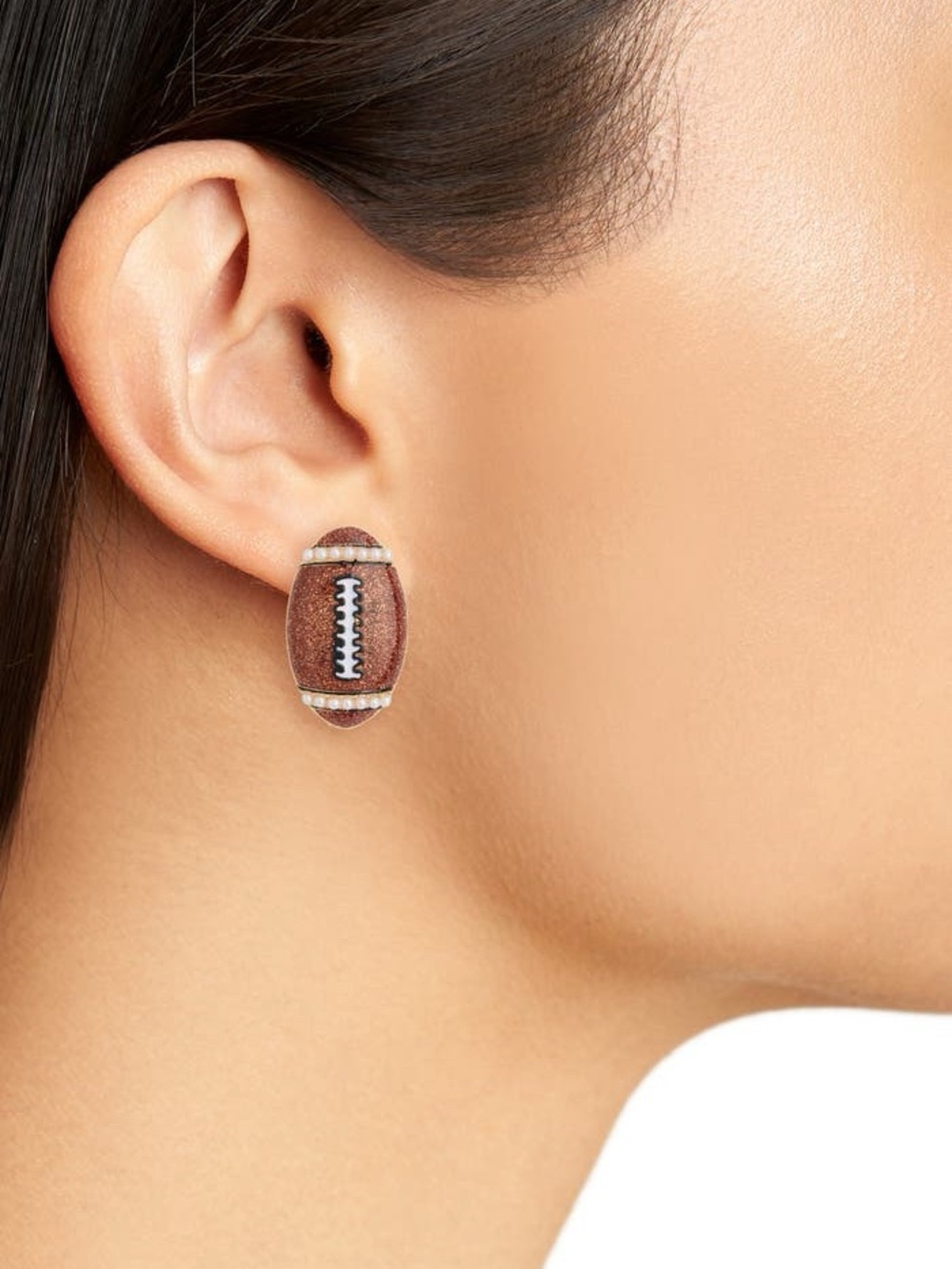 Baublebar Game Day Football Earrings NWT